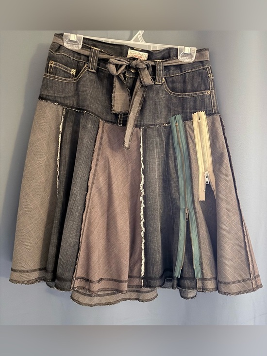 Moon River Dresses & Skirts - Moon Reconstructed Patchwork Denim Skirt – Size M
